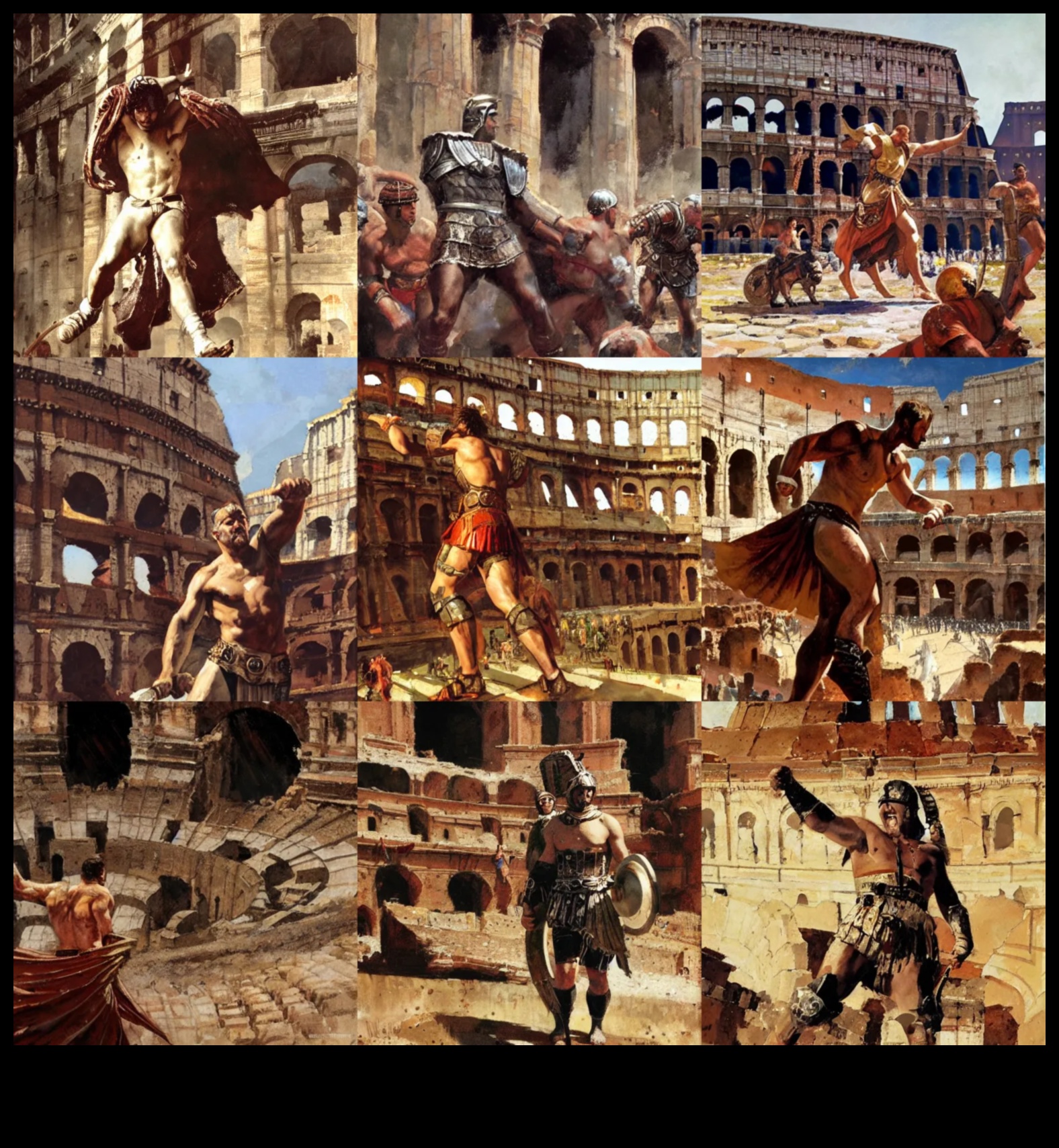 Kolizeja hronikas Spilgti gladiatoru kaujas attēlojumi senajā mākslā 3 Kolizeja hronikas: Gladiatoru cīņas attēlošana mākslā