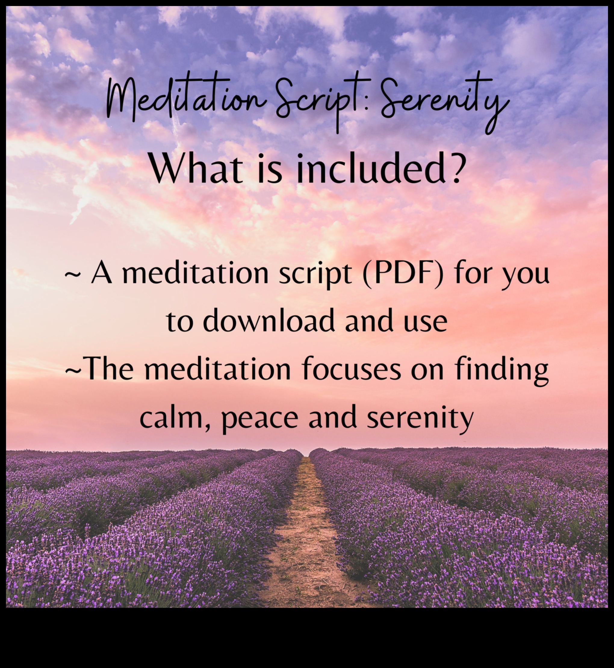 Serenity skripti: vadīta meditācija mierīgai dvēselei