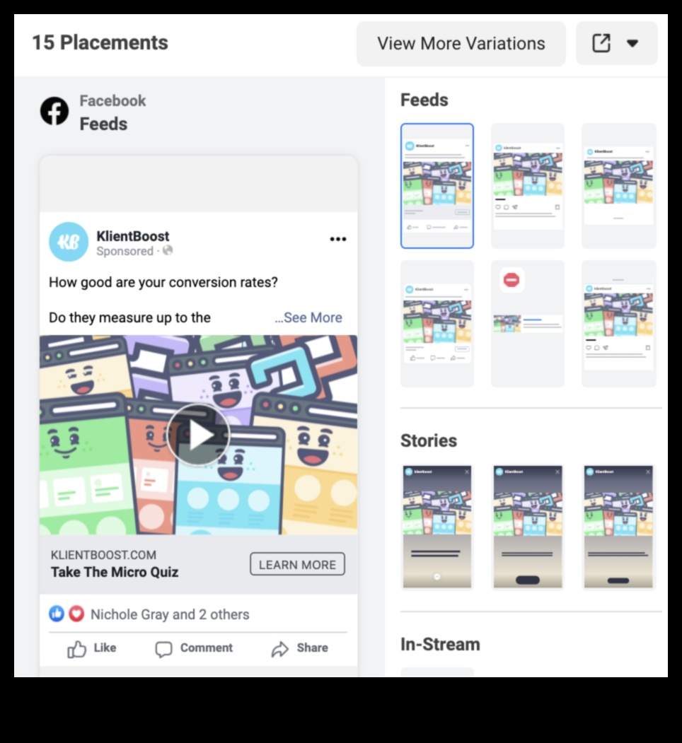 Reklāmguvumu plūsma: attiecību veidošana Facebook