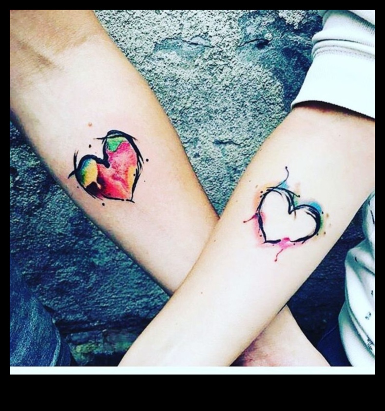 Ink Fusion: pāri tetovējumi, kas apvieno sirdis