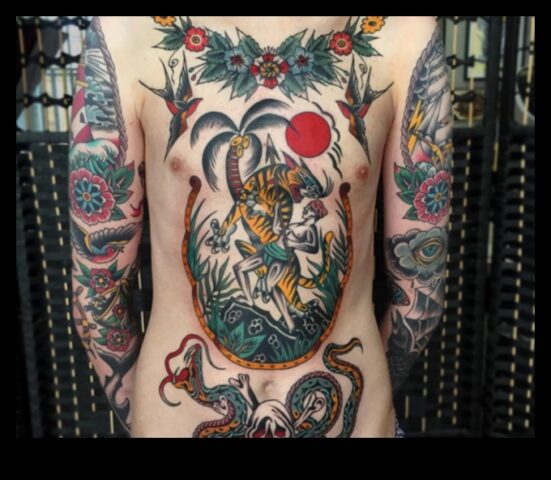 Tieši cauri cienītas tradīcijas Klasiskie veidi tradicionālajā tetovēšanā