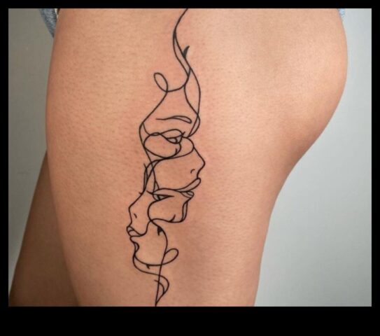 Vienkāršība runā attiecībā uz minimālisma tetovējuma mākslas eleganci