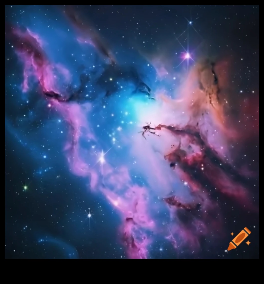 Zvaigžņotā Soiree Debesu svētki miglāja spožumā kosmiskajā valstībā 1 Zvaigžņotā Soiree: Debesu svētki starp miglāja mirdzumu kosmiskajā valstībā